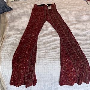 Show me your mumu Flare wide leg high waisted pant